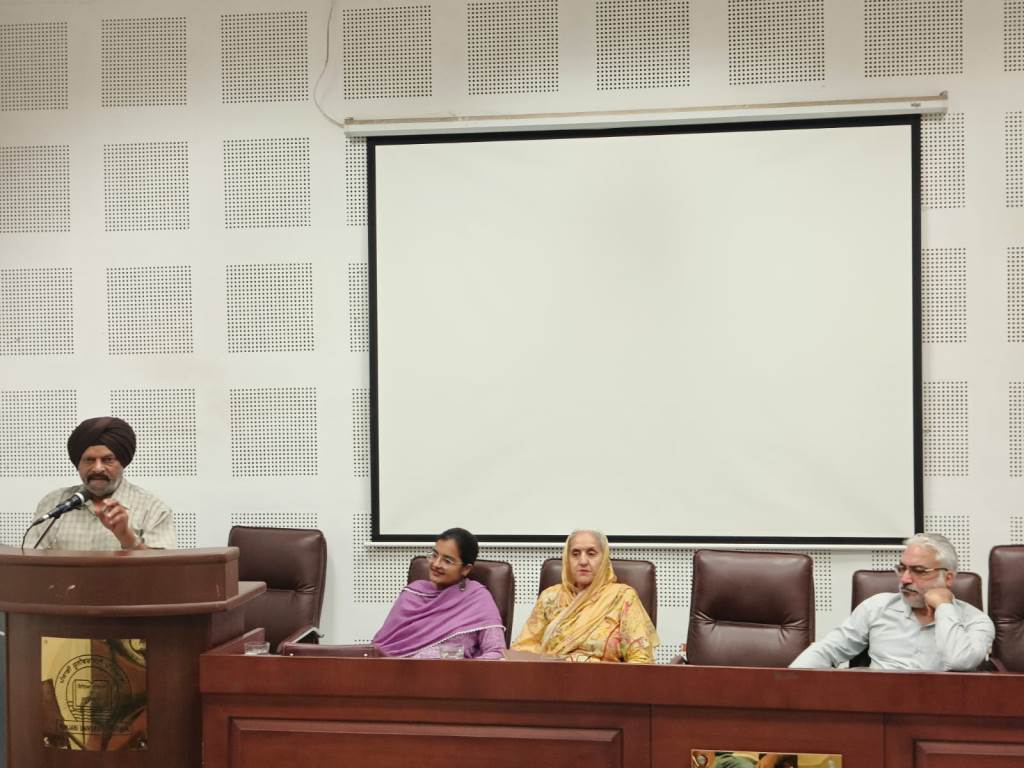 Special lecture by Prof Nahar Singh on importance of collection of folk songs and cultural studies at Punjabi University